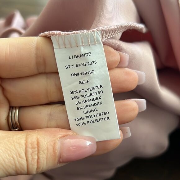 Maniju Blush Off the Shoulder Maxi/Formal Dress Sz- - Picture 8 of 13